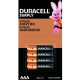 Батарейка Duracell Simply AAA (LR03) алкалиновая, 4 шт/упак