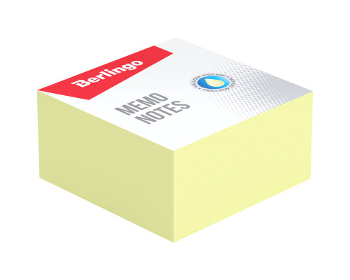 Блок бумаги для заметок Berlingo "Standard" 9*9*4,5см, желтый
