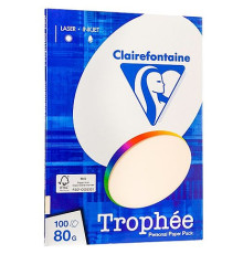 Бумага цветная Clairefontaine "Trophée" А4, 80г/м2, 100л. пастель кремовый