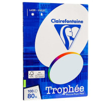 Бумага цветная Clairefontaine "Trophée" А4, 80г/м2, 100л. пастель светло голубой