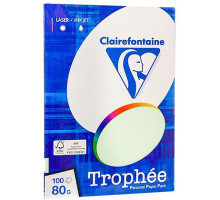 Бумага цветная Clairefontaine "Trophée" А4, 80г/м2, 100л. пастель зеленый