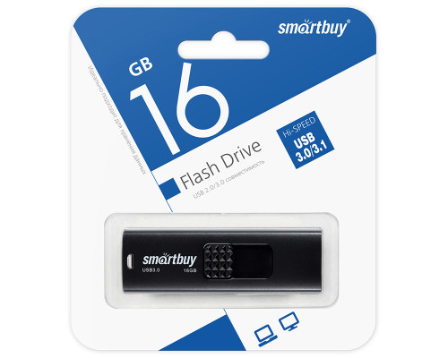 Флеш накопитель Smart Buy "Fashion" 16GB, USB 3.0 Flash Drive, черный