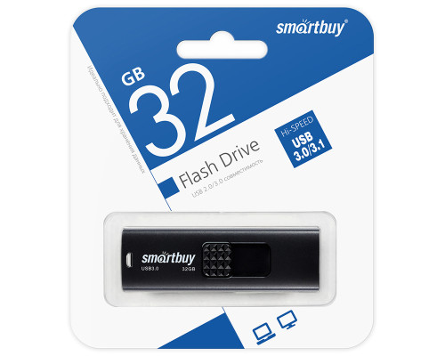 Флеш накопитель Smart Buy "Fashion" 32GB, USB 3.0 Flash Drive, черный