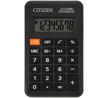 Калькулятор карманный Citizen LC-310NR, 8 разрядов, питание от батарейки, 69*114*14мм, черный