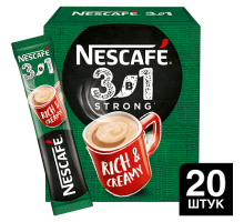 Кофейный напиток NESCAFE 3в1 Крепкий растворимый 20шт/уп