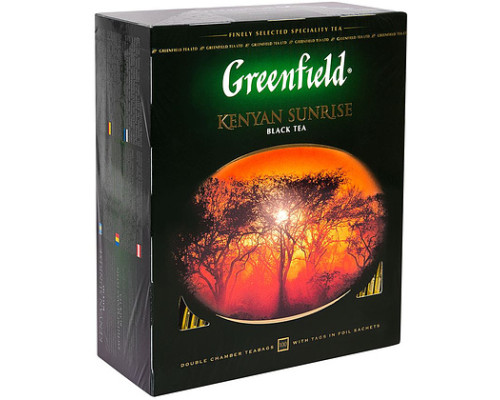 Чай черный "Greenfield" Kenyan Sunrise 100 пак.