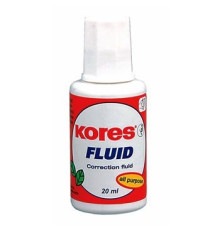 Корректирующая жидкость Kores Fluid, 20мл, на спиртовой основе, с кистью