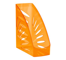 Лоток для бумаг вертикальный СТАММ "Тропик", оранжевый ширина 110мм