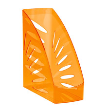 Лоток для бумаг вертикальный СТАММ "Тропик", оранжевый ширина 110мм