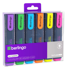 Набор текстовыделителей Berlingo "Textline HL500" 06цв., 1-5мм, чехол с европодвесом