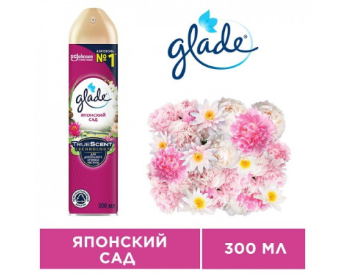 Освежитель воздуха аэрозольный Glade "Японский сад", 300мл