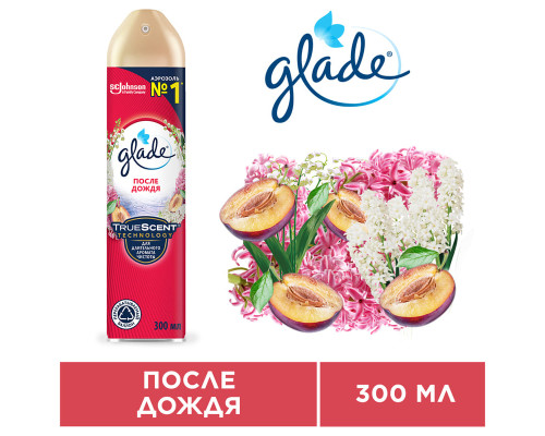 Освежитель воздуха аэрозольный Glade "После дождя", 300мл