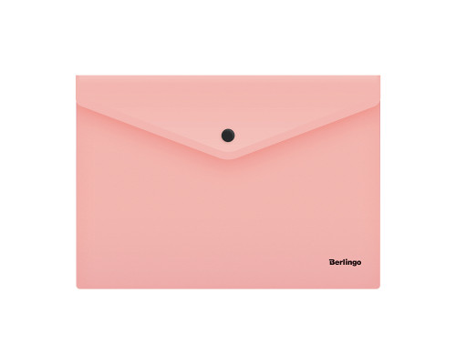 Папка-конверт на кнопке Berlingo "Instinct" А4, 180мкм, фламинго
