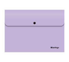 Папка-конверт на кнопке Berlingo "Instinct" А4, 330мкм, лаванда