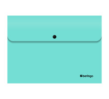 Папка-конверт на кнопке Berlingo "Instinct" А4, 330мкм, мятный