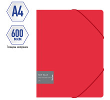 Папка на резинке Berlingo "Soft Touch" А4, 600мкм, красная