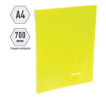 Папка с зажимом Berlingo "Neon", 17мм, 700мкм, неоновая желтая