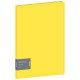 Папка-скоросшиватель с пружинным скоросшивателем Berlingo "Soft Touch", 17мм, 700мкм, желтая, с внутр. карманом