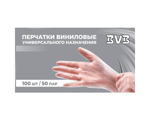 Перчатки виниловые одноразовые р-р XL, 100 шт/упак, прозрачный