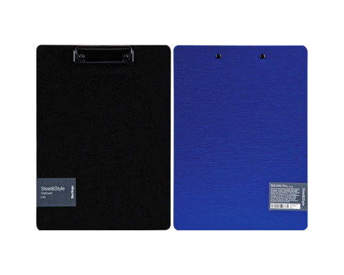 Папка-планшет с зажимом Berlingo "Steel&Style" А4, пластик (полифом), синий