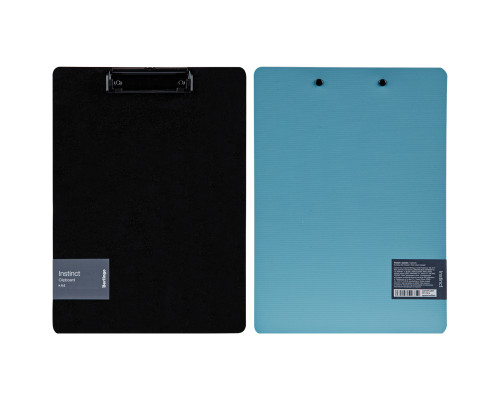 Папка-планшет с зажимом Berlingo "Steel&Style" А4, пластик (полифом), аквамарин/черный