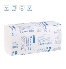 Полотенца бумажные лист. OfficeClean Professional(V-сл) (H3), 1-слойные, 250л/пач., 23*23см, белые