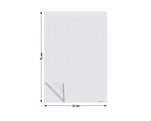Блокнот для флипчарта Berlingo 64*96см, 20л., белый, клетка