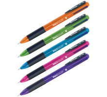Ручка шариковая автоматическая Berlingo "Multicolor" 4 цвета, 0,7мм, ассорти