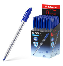 Ручка шариковая ErichKrause U-108 Stick Classic 1.0, Ultra Glide Technology, цвет чернил синий