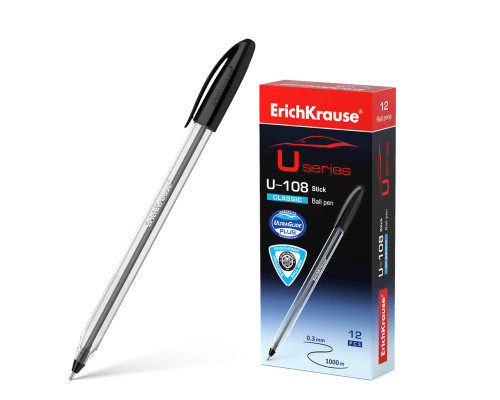 Ручка шариковая ErichKrause U-108 Stick Classic 1.0, Ultra Glide Technology, цвет чернил черный