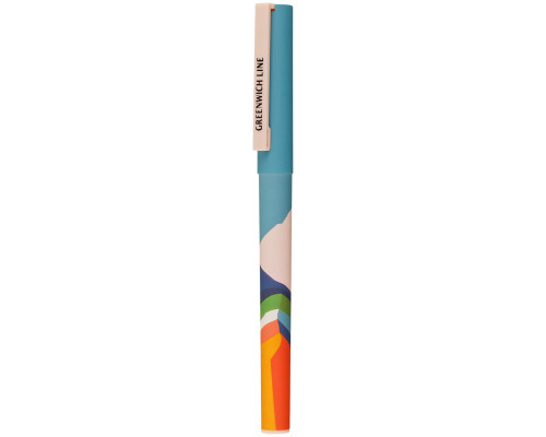 Ручка шариковая Greenwich Line "Desert" синяя, 0,7мм, игольчатый стержень, грип, софт-тач
