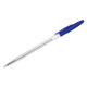 Ручка шариковая СТАММ "111" синяя, 0,7мм, прозрачный корпус