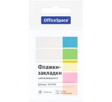 Флажки-закладки OfficeSpace, 12*45мм, 20л*4 неоновых цвета, европодвес